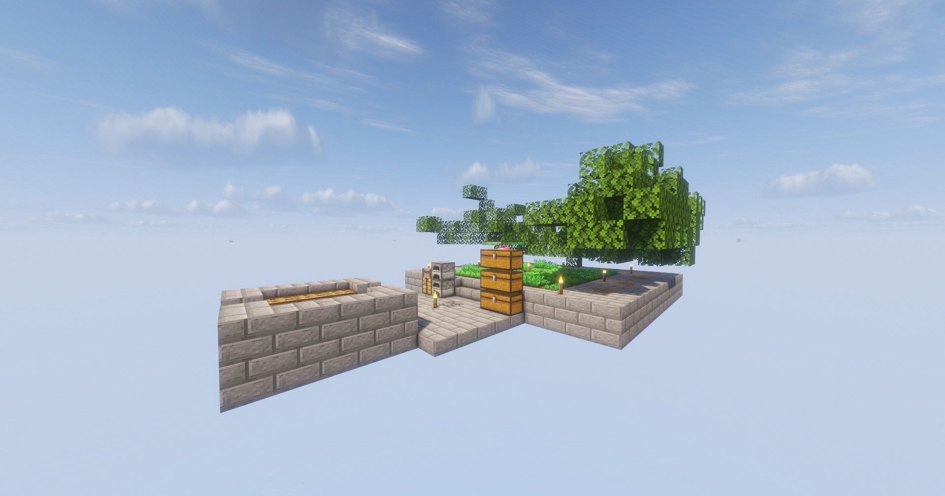 A player's island in the sky